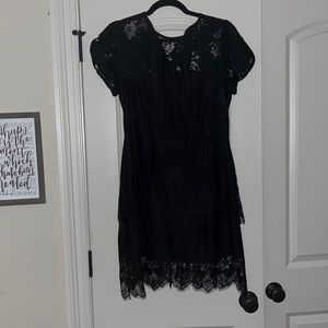 Lena lace semiformal black dress, size medium
